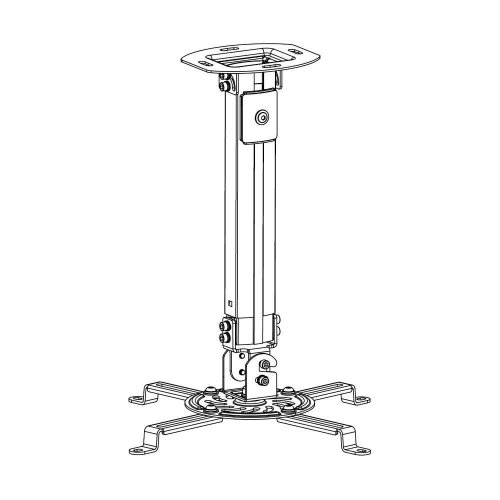 Uchwyt Sufitowy Do Projektora 54-90cm 13,5kg Srebrny